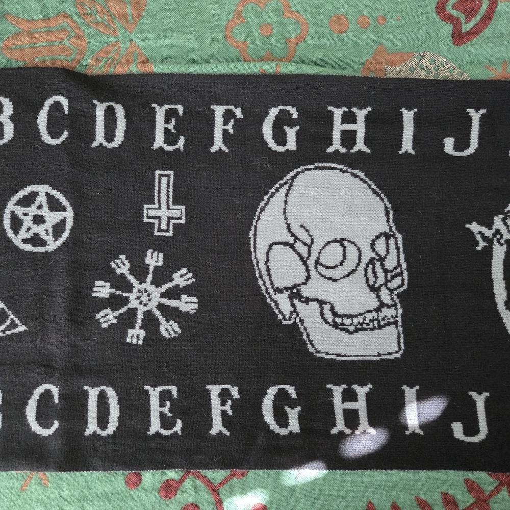 Black and Gray Ouija Board Scarf - Picture 5 of 11